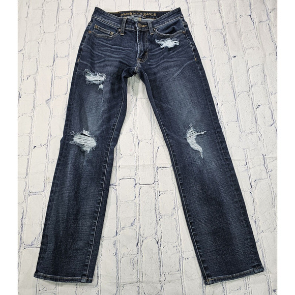 American Eagle MENS SIZE 26X28 Extreme Flex 4 Slim Fit Jeans Distressed - Picture 1 of 14